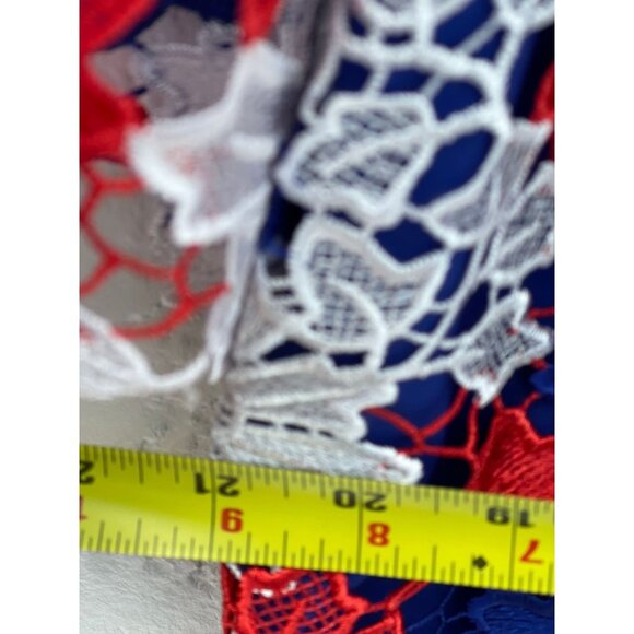 Eloquii Womens Floral Crochet Midi Dress Multicolor Sz 16 - Picture 4 of 7